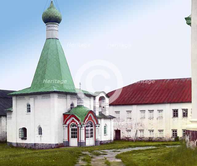 Church of Saint Euthymius in Kirillo-Belozerskii Monastery [Russian Empire], 1909. Creator: Sergey Mikhaylovich Prokudin-Gorsky.