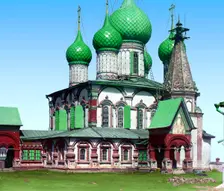 Church of Saint John Chrysostom, from the southwest, Yaroslavl, 1911. Creator: Sergey Mikhaylovich Prokudin-Gorsky