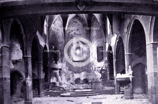 Church of San Antonio Abad in Barcelona, where the famous paintings of Vergós were, destroyed dur…