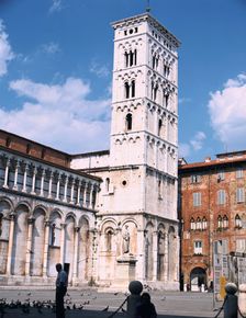 Church of San Michele, Lucca, Tuscany. Creator: Peter Thompson