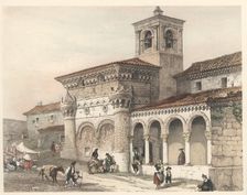 Church of San Miguel in Guadalajara, with scenes of life and traditional costumes of the time