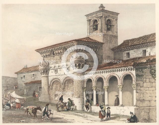 Church of San Miguel in Guadalajara, with scenes of life and traditional costumes of the time.