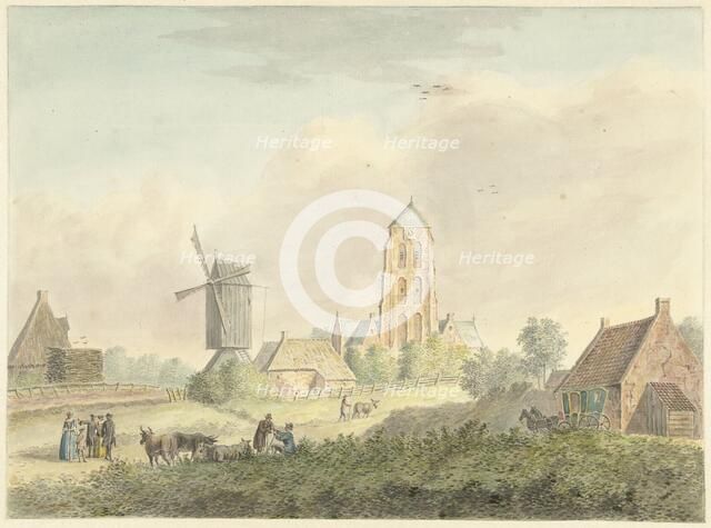Church of the village of Westkapelle in Zeeland, 1757-1822. Creator: Hermanus Petrus Schouten.