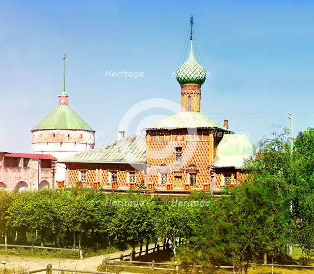 Church of the Virgin Hodegetria, in the Kremlin, Rostov Velikii, 1911. Creator: Sergey Mikhaylovich Prokudin-Gorsky.