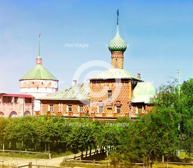 Church of the Virgin Hodegetria, in the Kremlin, Rostov Velikii, 1911. Creator: Sergey Mikhaylovich Prokudin-Gorsky.