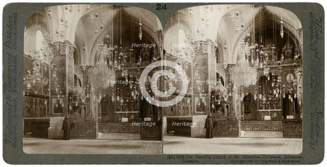 Church of the Armenian Christians, Jerusalem, Palestine, 1897.Artist: Underwood & Underwood