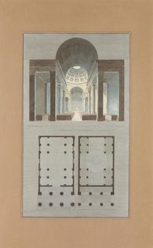 Church of the French Protestants (Eglise Français du Saint Esprit), New York..., 1831-34. Creator: Alexander Jackson Davis