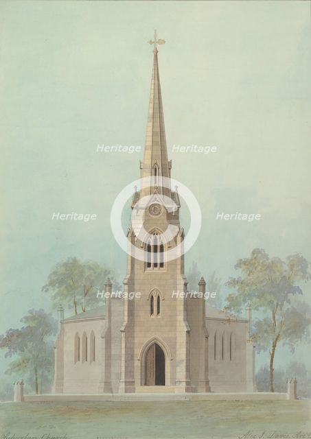 Church of the Holy Apostles, New York City, 1845. Creator: Alexander Jackson Davis.