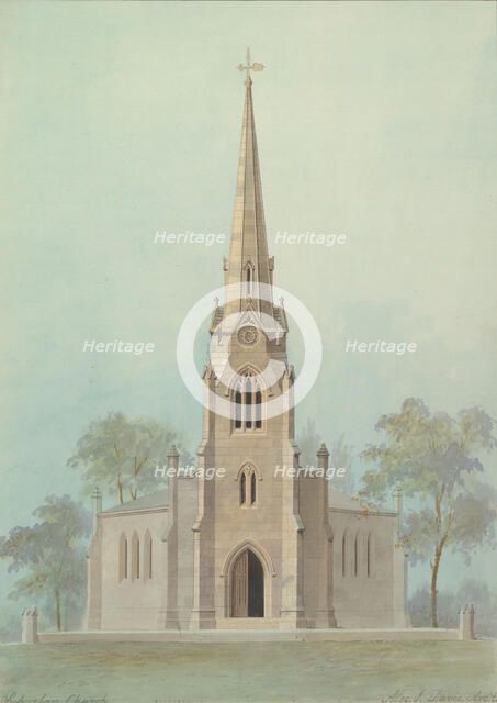 Church of the Holy Apostles, New York City, 1845. Creator: Alexander Jackson Davis.