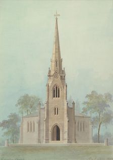 Church of the Holy Apostles, New York City, 1845. Creator: Alexander Jackson Davis