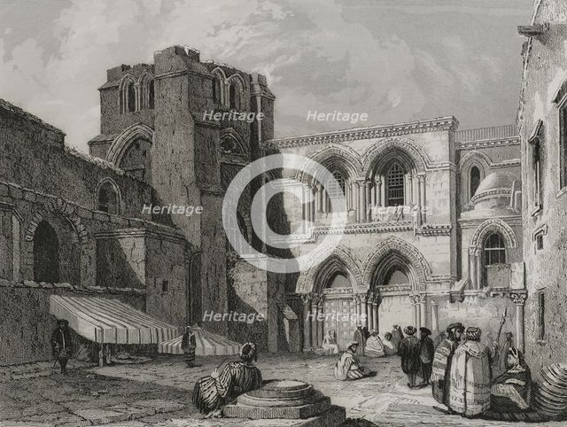 Church of the Holy Sepulchre, Jerusalem, 1840. Creator: Émile Rouargue.