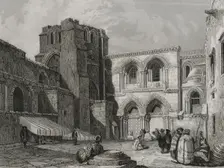 Church of the Holy Sepulchre, Jerusalem, 1840. Creator: Émile Rouargue