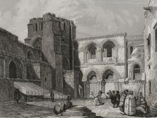 Church of the Holy Sepulchre, Jerusalem, 1840. Creator: Émile Rouargue