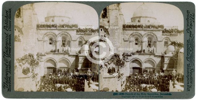 Church of the Holy Sepulchre, Jerusalem, Palestine, 1897.Artist: Underwood & Underwood