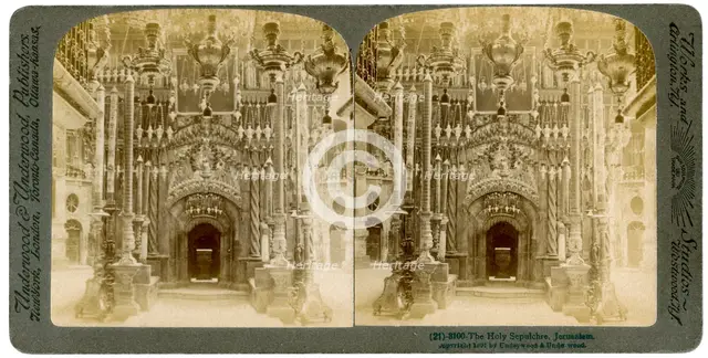 Church of the Holy Sepulchre, Jerusalem, Palestine, 1897.Artist: Underwood & Underwood