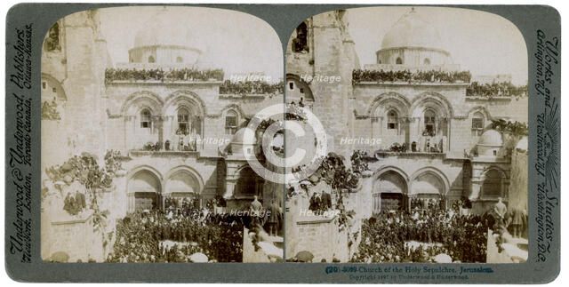 Church of the Holy Sepulchre, Jerusalem, Palestine, 1897.Artist: Underwood & Underwood