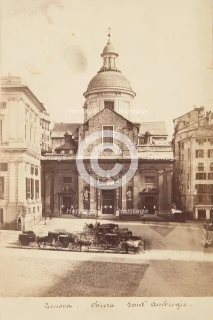 Church of the Name of Jesus, Saints Ambrose and Andrew, Genoa, 1870-1880. Creator: Alfredo Noack.