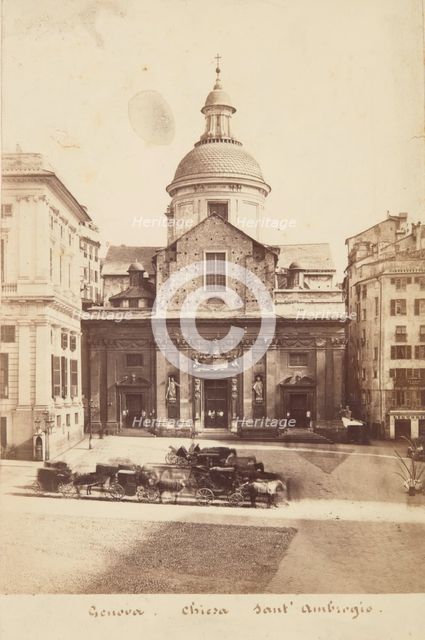 Church of the Name of Jesus, Saints Ambrose and Andrew, Genoa, 1870-1880. Creator: Alfredo Noack.