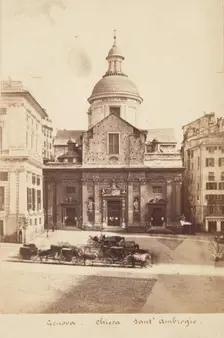 Church of the Name of Jesus, Saints Ambrose and Andrew, Genoa, 1870-1880. Creator: Alfredo Noack