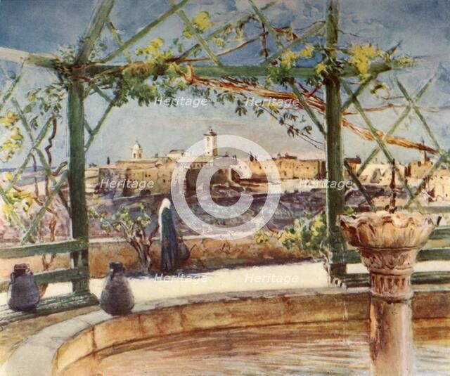 'Church of the Nativity at Bethlehem from a Garden on the Opposite Hill', 1902. Creator: John Fulleylove.