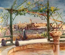 Church of the Nativity at Bethlehem from a Garden on the Opposite Hill 1902. Creator: John Fulleylove