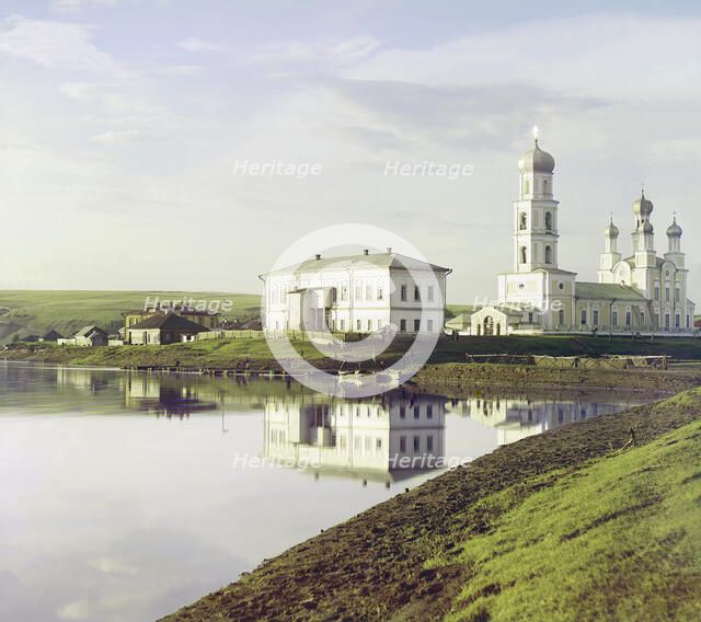 Church of the Nativity of Christ, in the village of Verkhnie Gorodki, 1912. Creator: Sergey Mikhaylovich Prokudin-Gorsky.