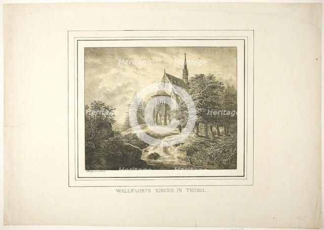 Church of the Pilgrimage in the Tirol, 1818. Creator: Domenico Quaglio II.