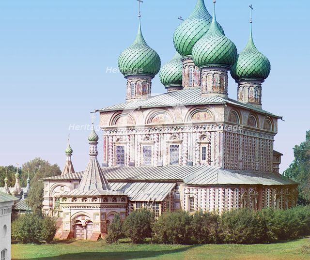 Church of the Resurrection in the Grove (from the other side), Kostroma, 1910. Creator: Sergey Mikhaylovich Prokudin-Gorsky.
