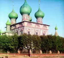 Church of the Resurrection in the Grove, Kostroma, 1910. Creator: Sergey Mikhaylovich Prokudin-Gorsky