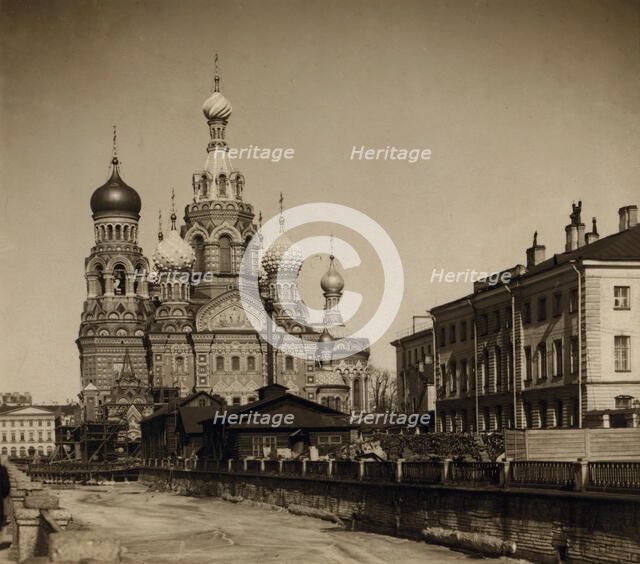 Church of the Resurrection on the Blood, Saint Petersburg, between 1905 and 1915. Creator: Sergey Mikhaylovich Prokudin-Gorsky.