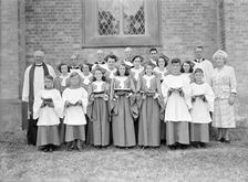 Church officials and choir, (Isle of Wight?), c1935. Creator: Kirk & Sons of Cowes