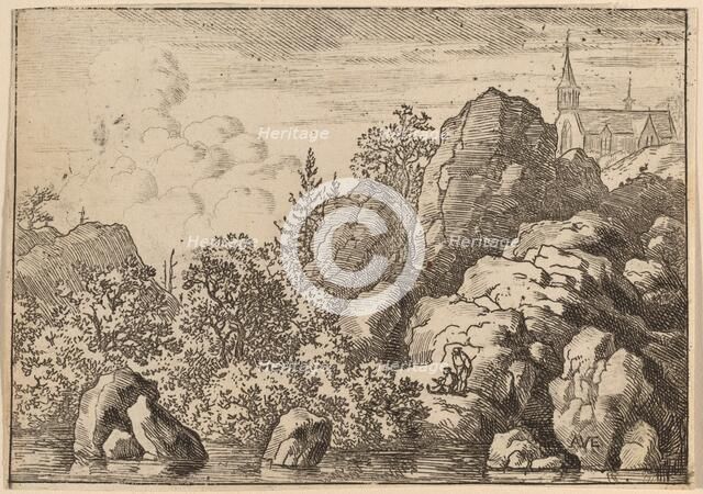 Church on a Hill, probably c. 1645/1656. Creator: Allart van Everdingen.