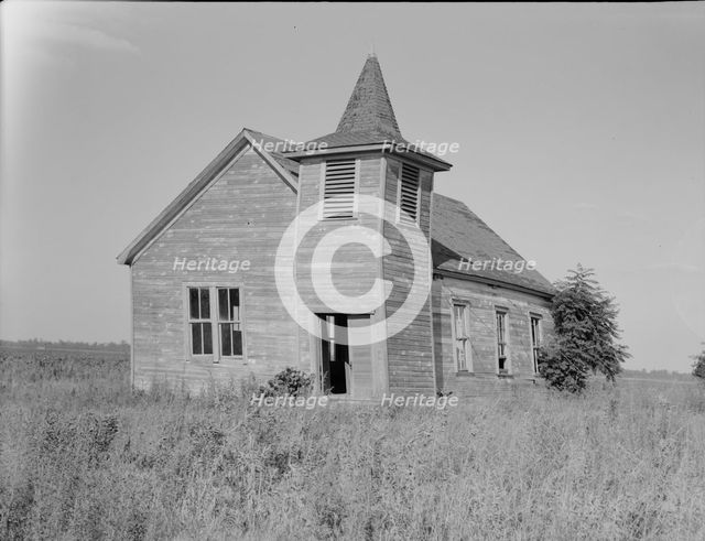 Church on the Aldridge Plantation, Mississippi, 1937. Creator: Dorothea Lange.