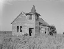 Church on the Aldridge Plantation, Mississippi, 1937. Creator: Dorothea Lange