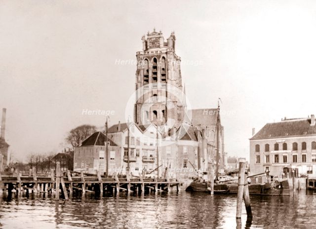 Church on the canal, Dordrecht, Netherlands, 1898. Artist: James Batkin