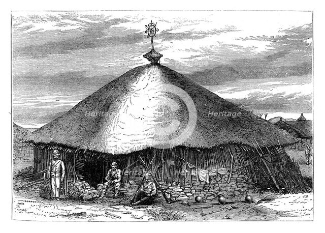 'Church at Magdala, with Theodore's grave', Ethiopia, c1868 (late 19th century). Artist: Unknown