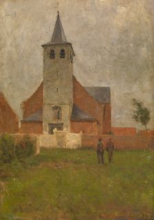 Church at Kapelle-op-den-Bos, 1891. Creator: Evrard Larock