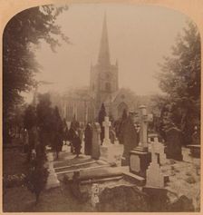 Church at Stratford-on-Avon, England - where lie the mortal remains of Shakspeare 1900. Creator: Underwood & Underwood