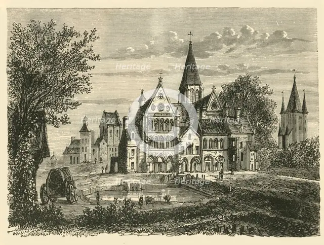 'Church and Tower of the Temple, Paris', 1890. Creator: Unknown.