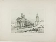 Church and Tower of Three Saints, Yassy, Modavia, July 19, 1837, 1840. Creator: Auguste Raffet