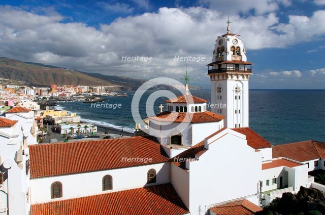 Church and bay, Candelaria, Tenerife, 2007. Creator: Peter Thompson.
