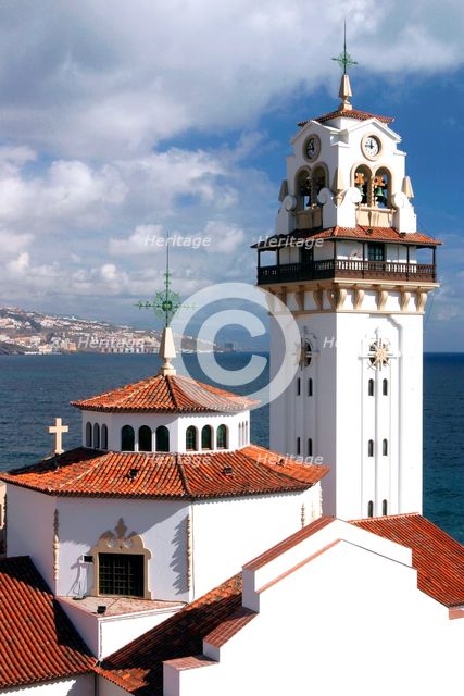 Church and bay, Candelaria, Tenerife, 2007. Creator: Peter Thompson.