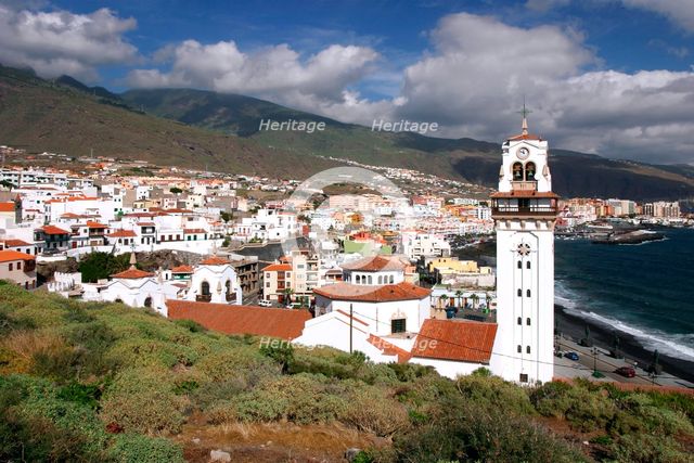 Church and bay, Candelaria, Tenerife, 2007. Creator: Peter Thompson.