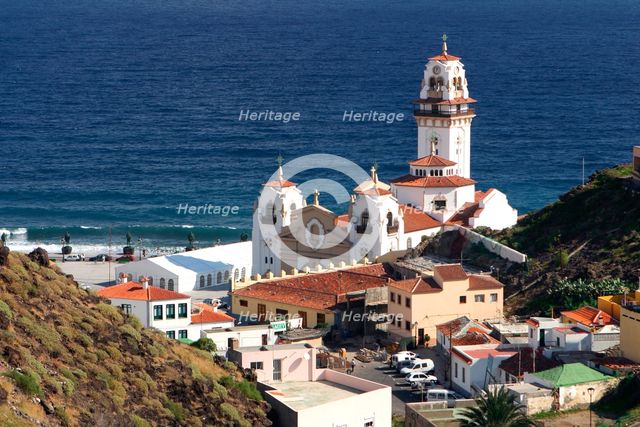 Church and bay, Candelaria, Tenerife, 2007. Creator: Peter Thompson.