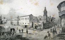 Church and Convent of Belén in Havana, 1840. Creator: Mialhe, Federico (1810-1881)