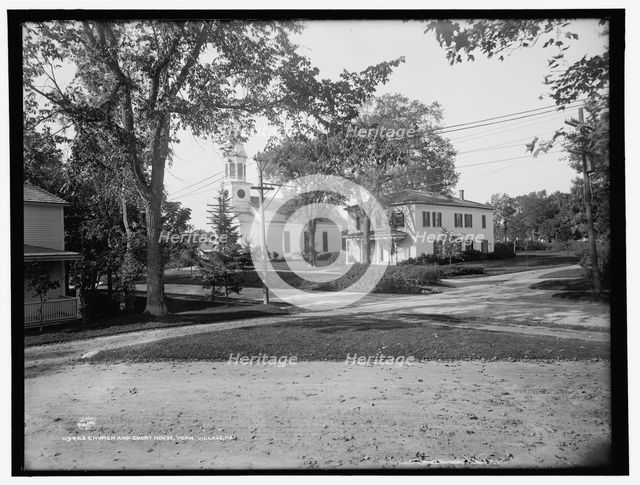 Church and court house, York Village, Me., between 1900 and 1906. Creator: Unknown.