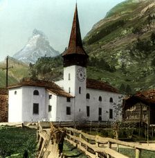 Church and Matterhorn, Zermatt, Switzerland
