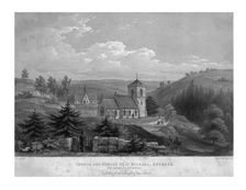 Church and School of St. Michael, Bussage c1800. Creator: Unknown