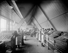Church Army Press workshop with typesetters at work, Oxford, Oxfordshire, c1860-c1922. Artist: Henry Taunt