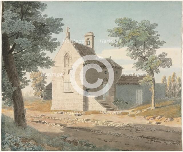 Church by a Road, late 1700s-1800s. Creator: Jean Lubin Vauzelle (French, 1776-aft 1837).